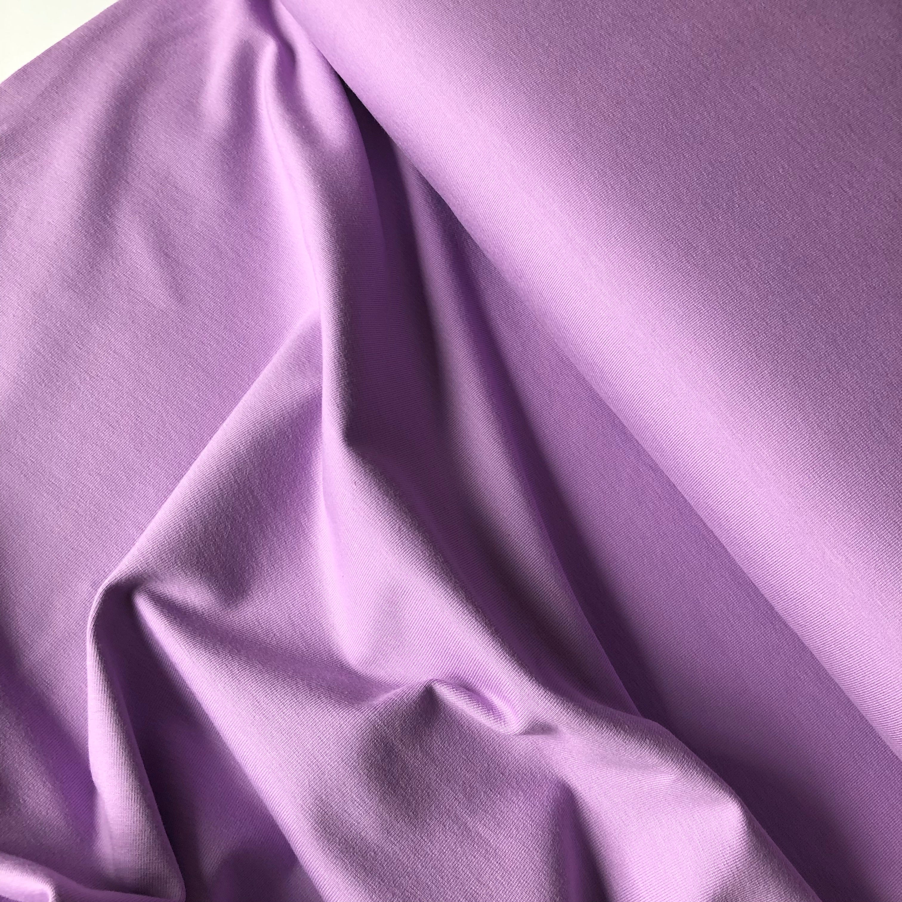 Essential Chic Lilac Plain Cotton Jersey Fabric