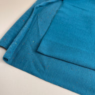 FAULT - dropped stitch along the grain 45cm in from one selvedge - Cosy Colours in Petrol with multi Flecks Sweat-Shirting