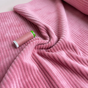 Danish Design - Pink Ribbed Velvet Jersey