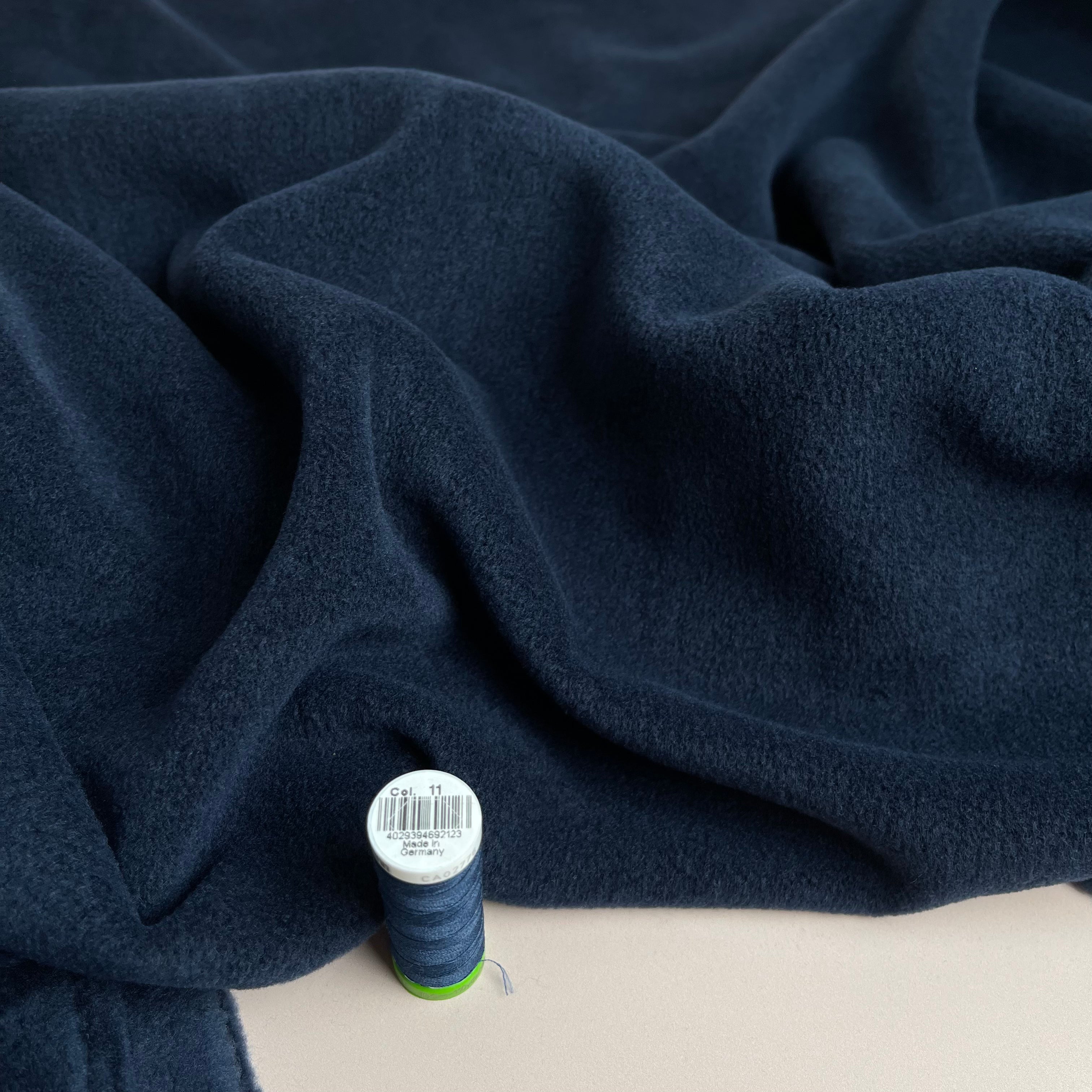 REMNANT 0.47 Metre - Cuddle - Ultra Soft Viscose Fleece in Navy