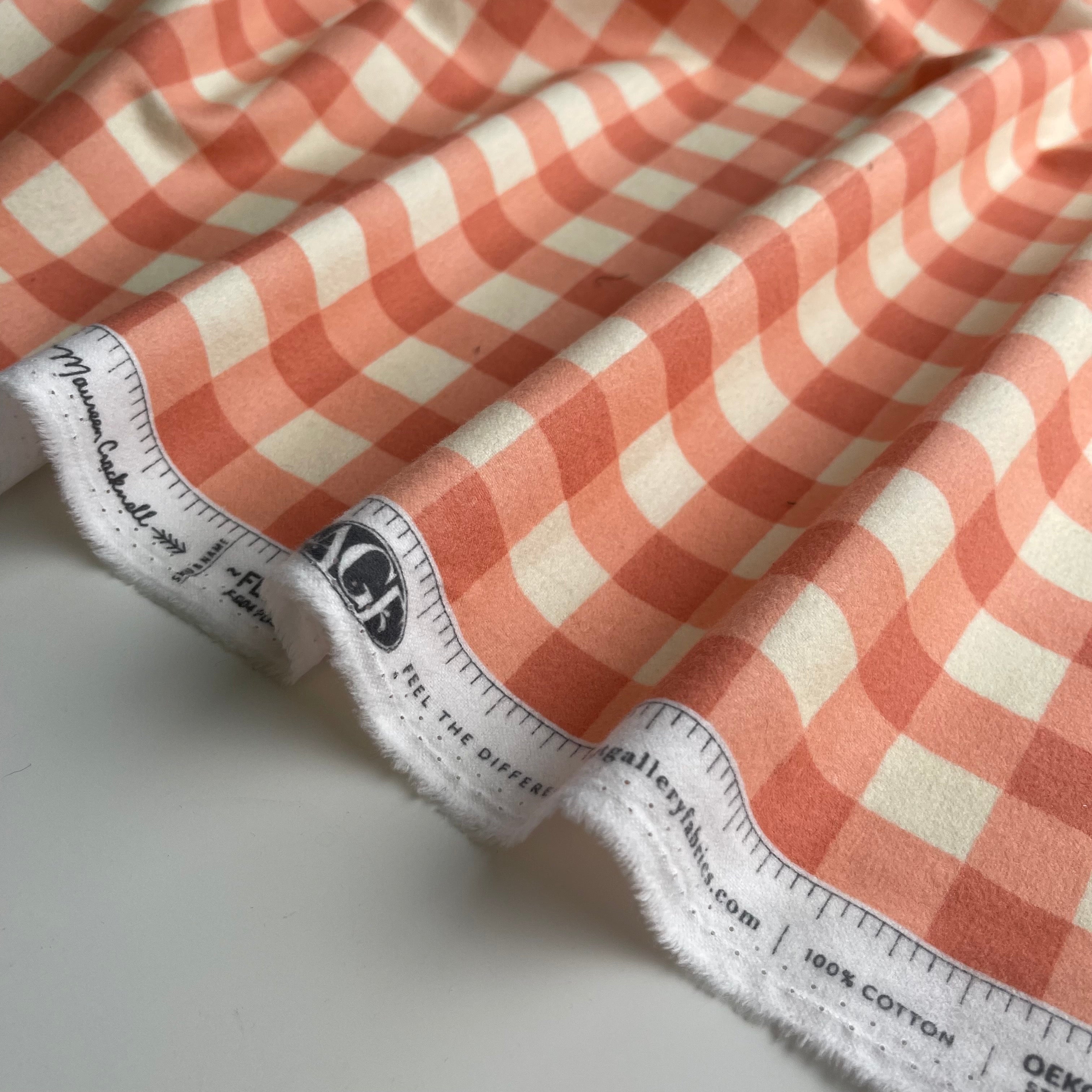 REMNANT 2.63 metres - Art Gallery Fabrics - Plaid Of My Dreams Blush Brushed Cotton Flannel