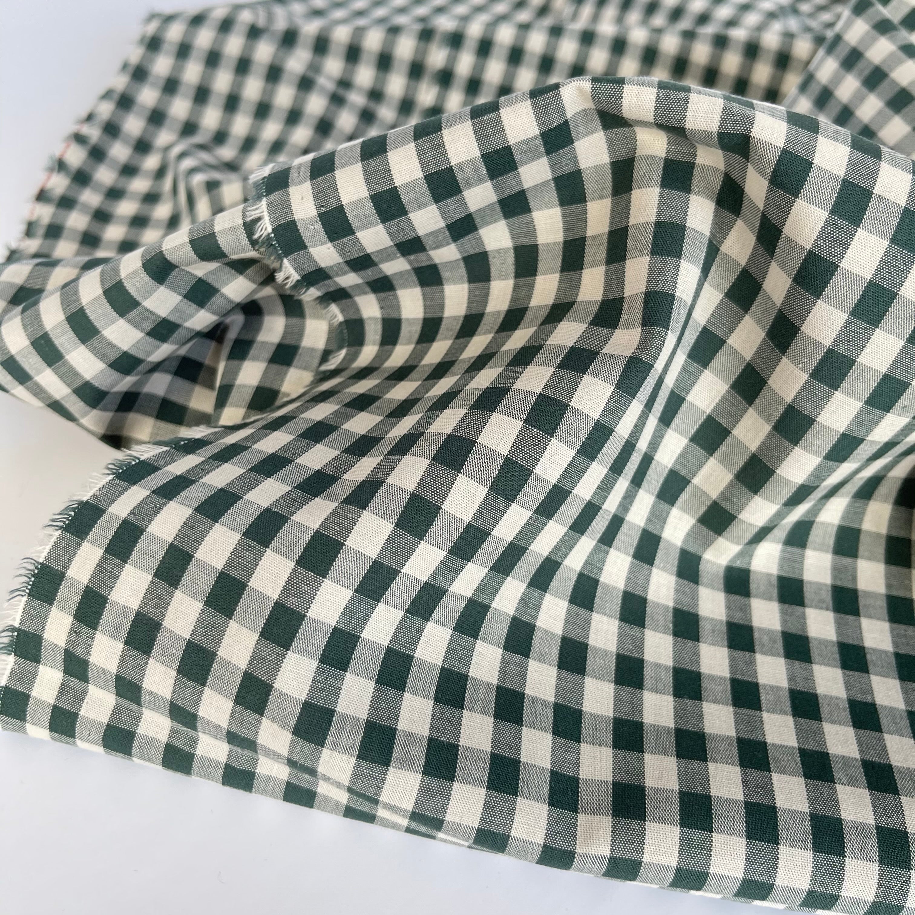 Sevenberry - Crawford Cotton Gingham Forest Green