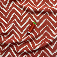 Sienna ZigZag Viscose Fabric