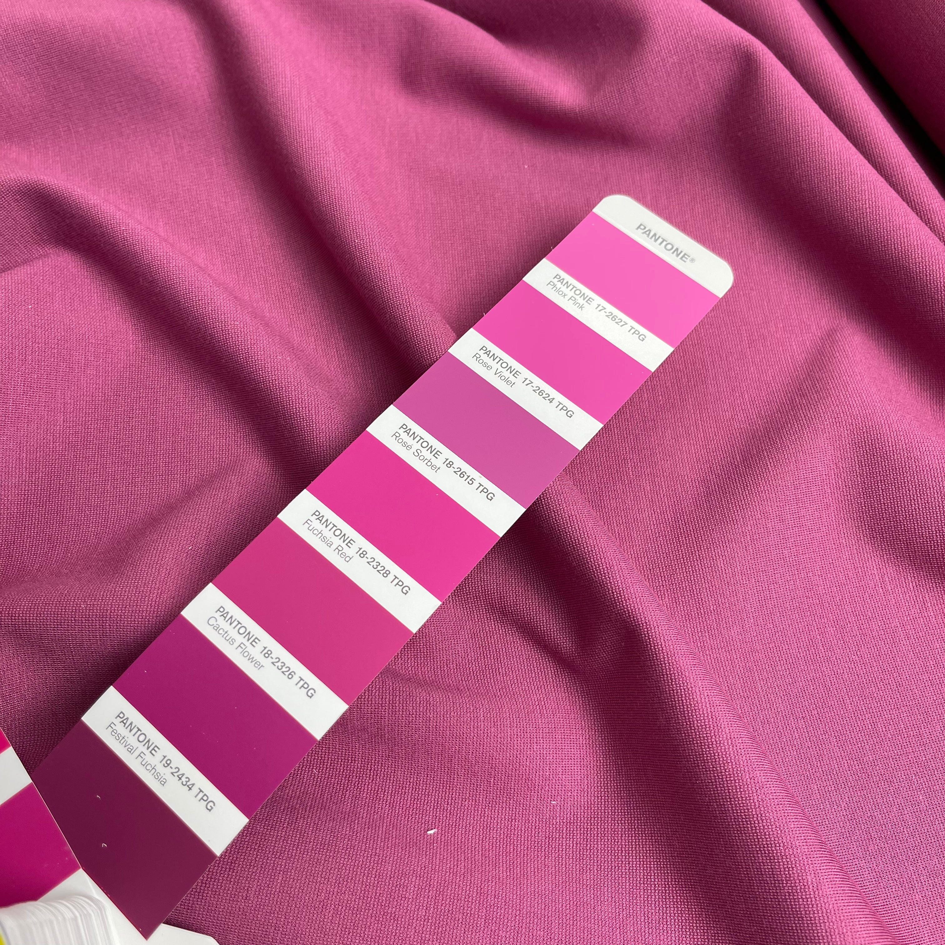 Magenta Haze Viscose Ponte Roma Double Knit Fabric