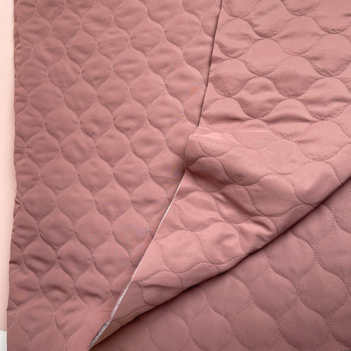 Cosy Quilted Coating Fabric in Old Rose