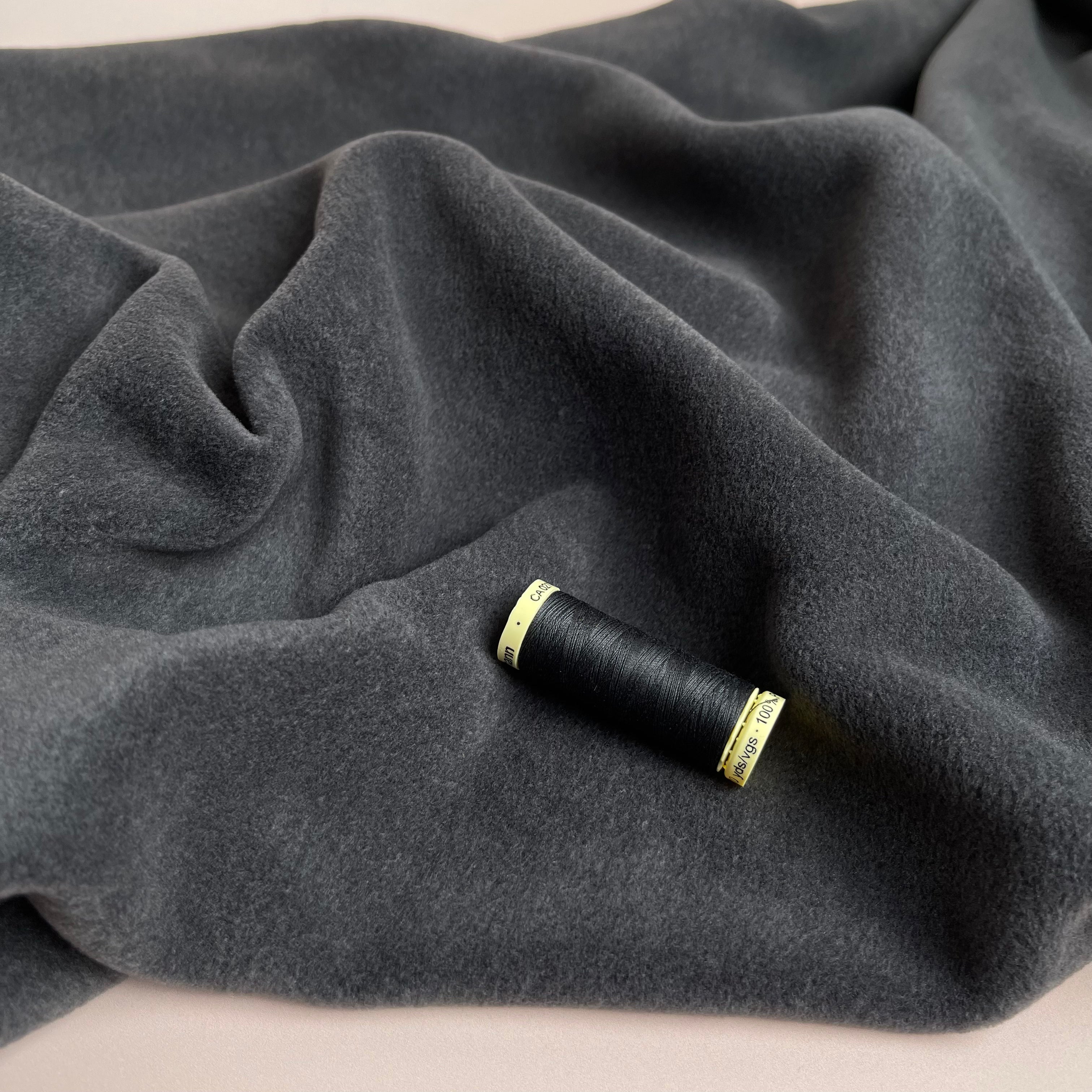 Cuddle - Ultra Soft Viscose Fleece in Dark Grey