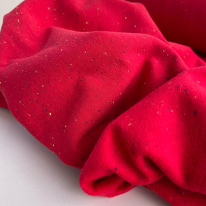 Cosy Colours Red with multi Flecks Sweat-Shirting