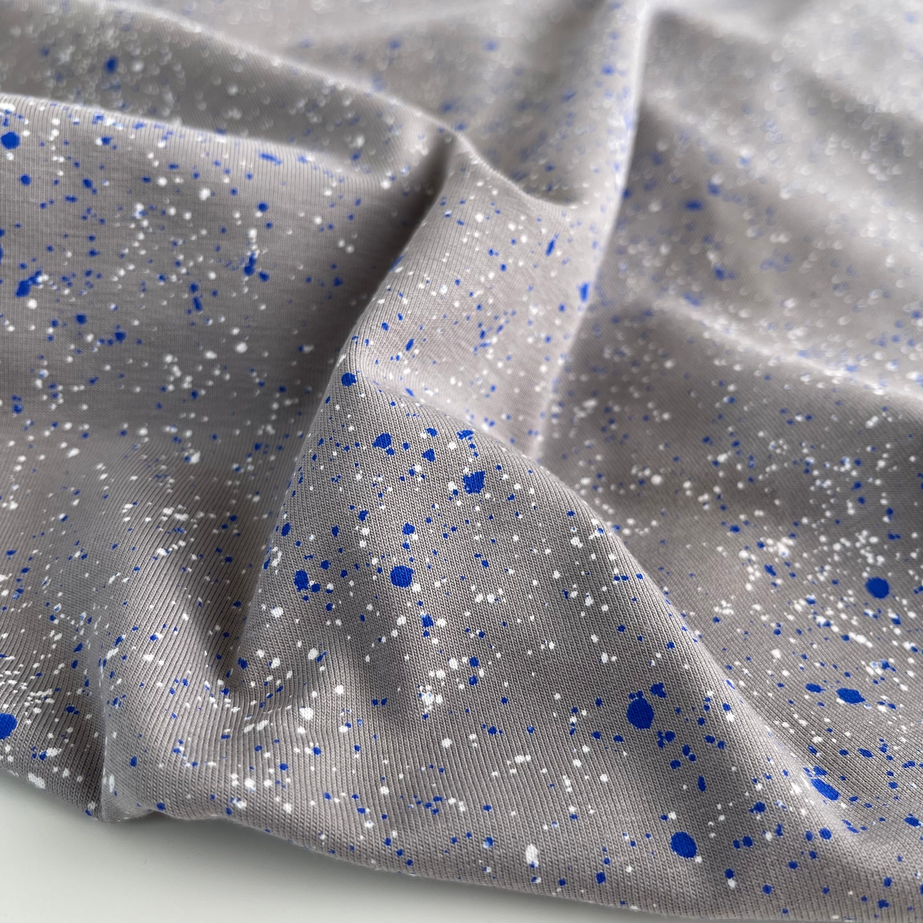 Galaxy Grey Cotton Jersey Fabric