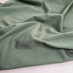Olive Green Viscose Ponte Roma Double Knit Fabric