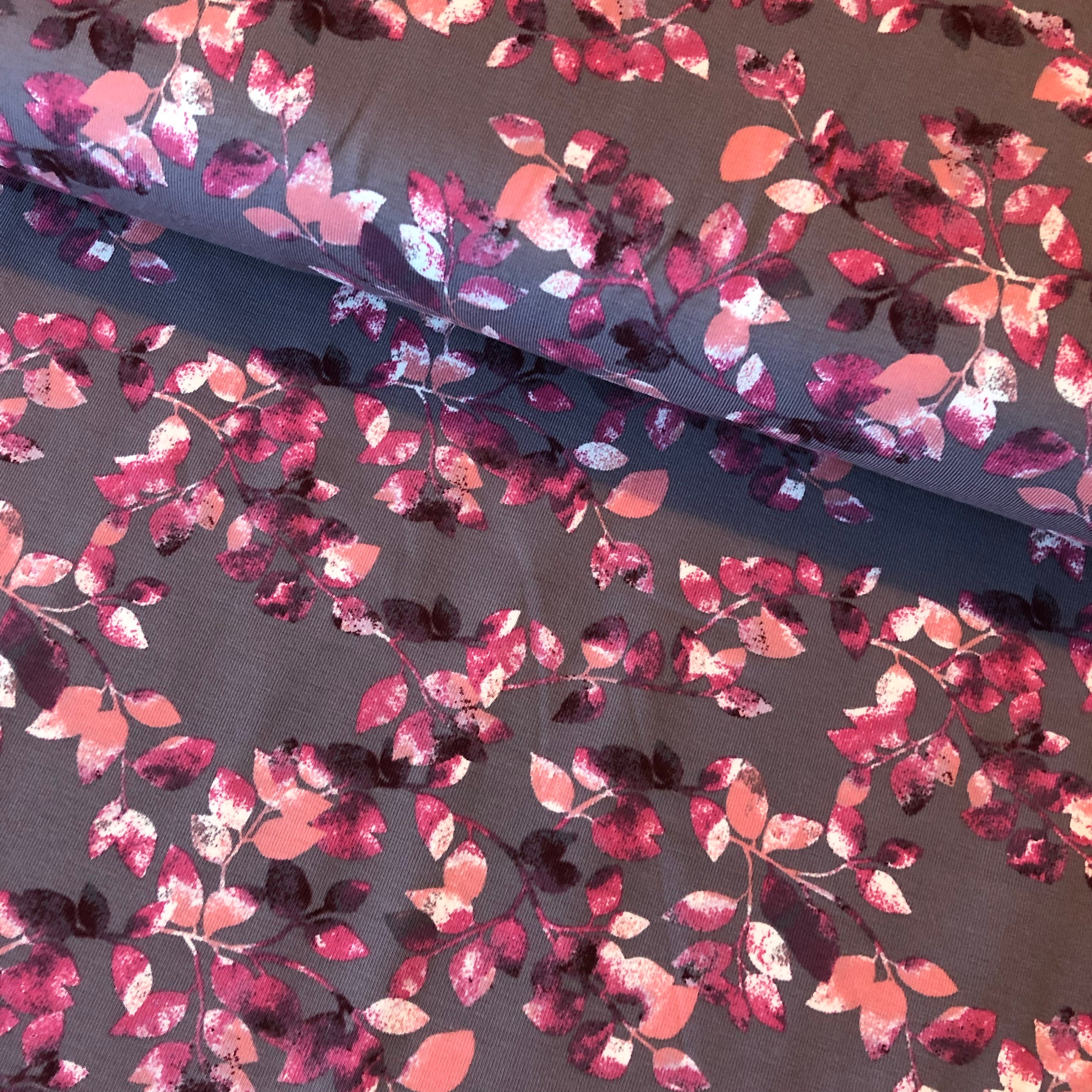 REMNANT 0.50 metre -  Romance in the air Mauve - Cotton Jersey