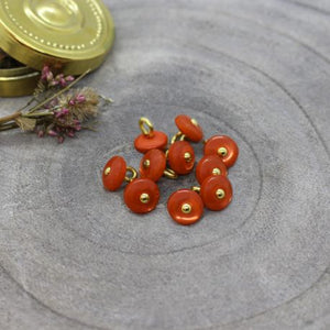 Atelier Brunette - Jewel Buttons - Tangerine