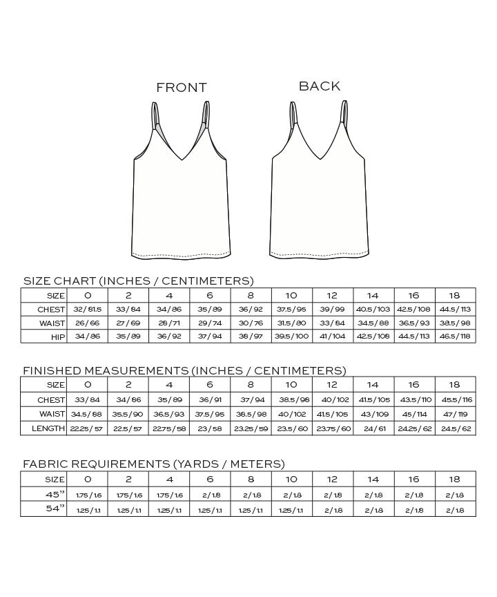 True / Bias  -  OGDEN CAMI Sewing Pattern