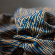 Mind The MAKER - Organic Bark Jacquard Ocean on Dry Mustard