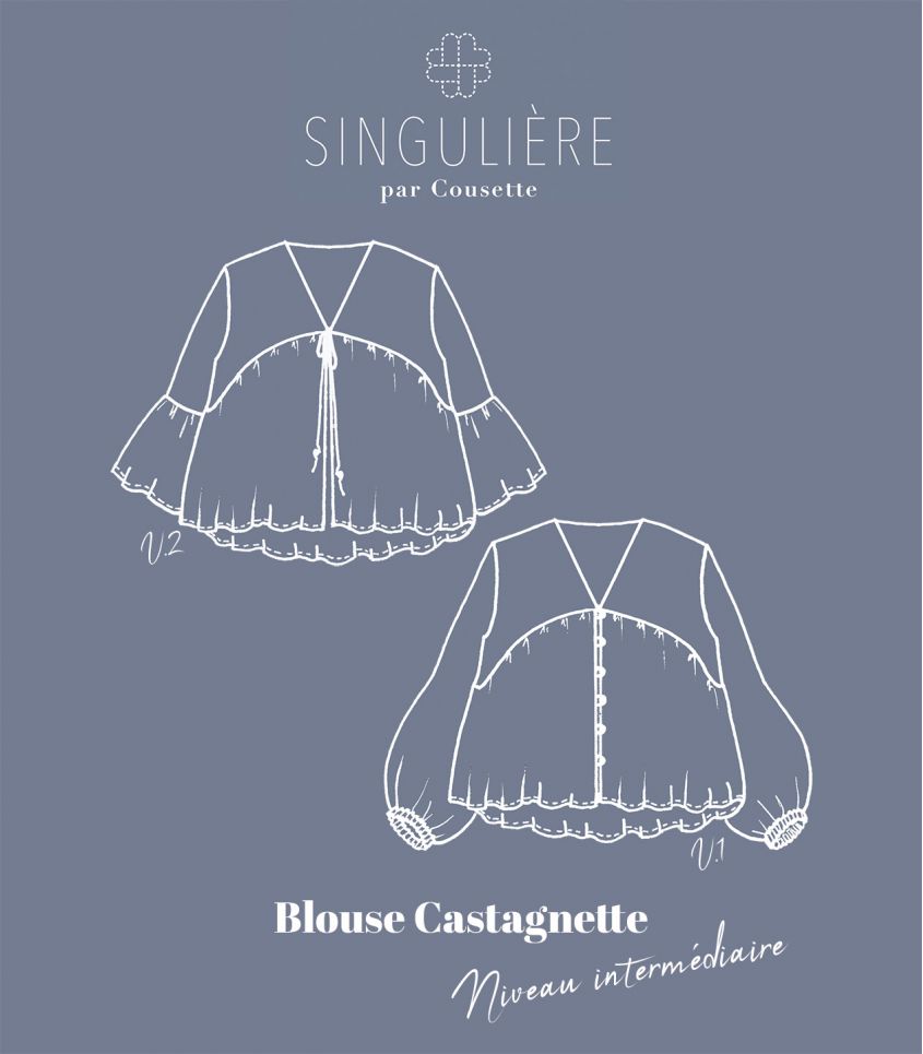 Cousette - Castagnette Blouse Sewing Pattern ENGLISH VERSION