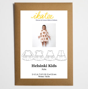 Ikatee - HELSINKI KIDS Dress 3-12 Years - Paper Sewing Pattern