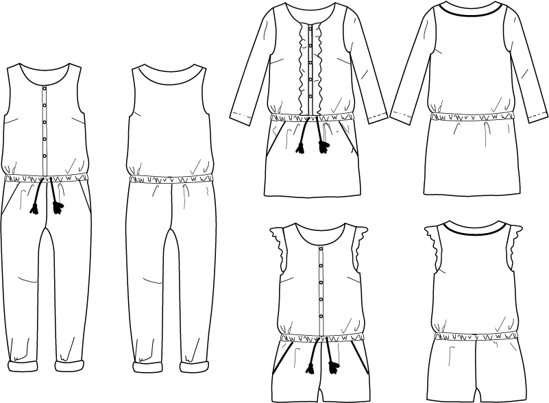 Ikatee - MARIEKE MUM Jumpsuit / Playsuit/ Dress Paper Sewing Pattern ...