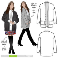 Style ARC - Sabel Boyfriend Knit Cardi (Sizes 18-30)  Sewing Pattern