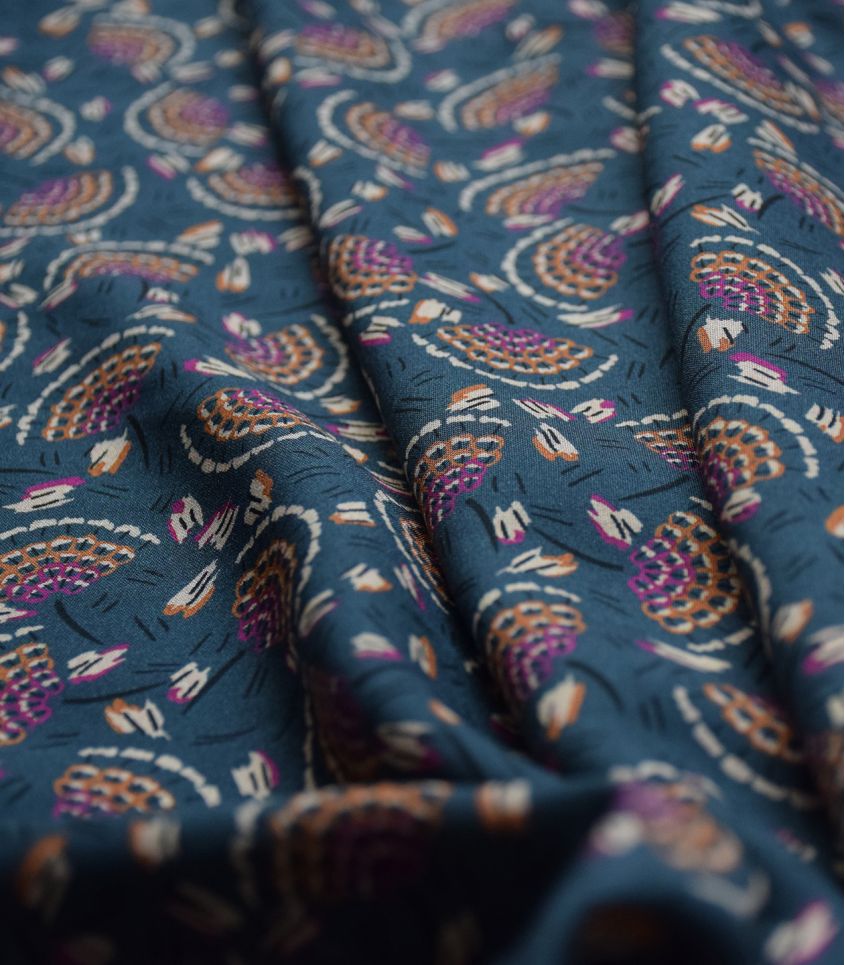 Cousette - Indira Anthracite EcoVero Viscose Fabric